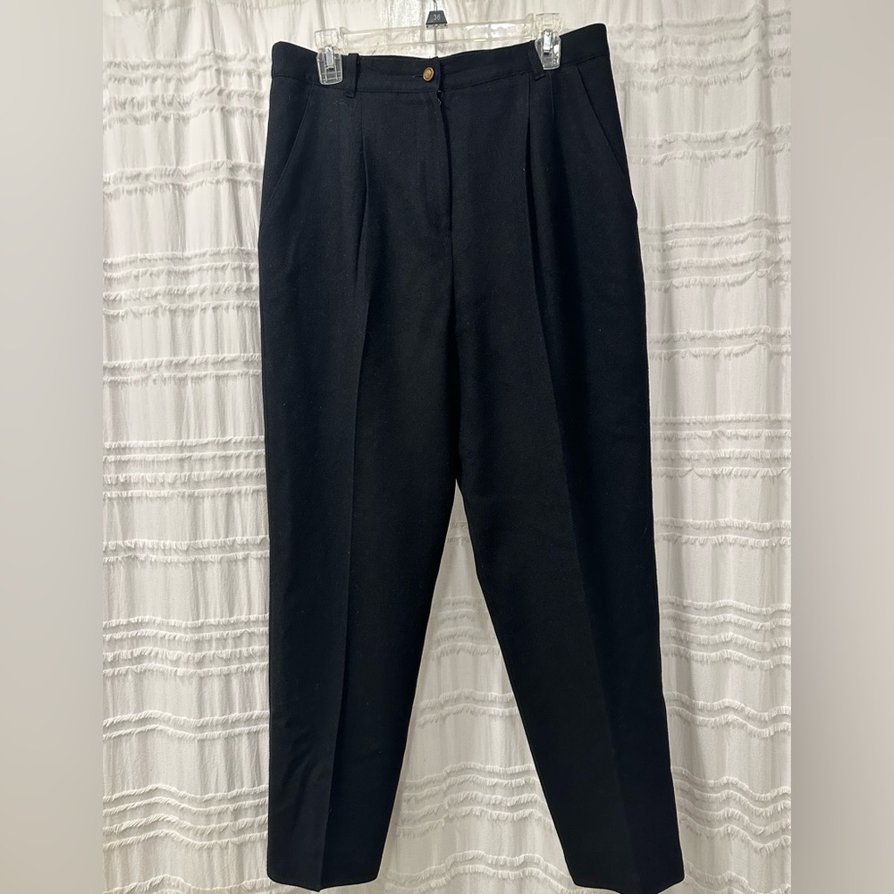 Hasting & Smith Womens %100 Wool Black work Pants In Size 12 lined